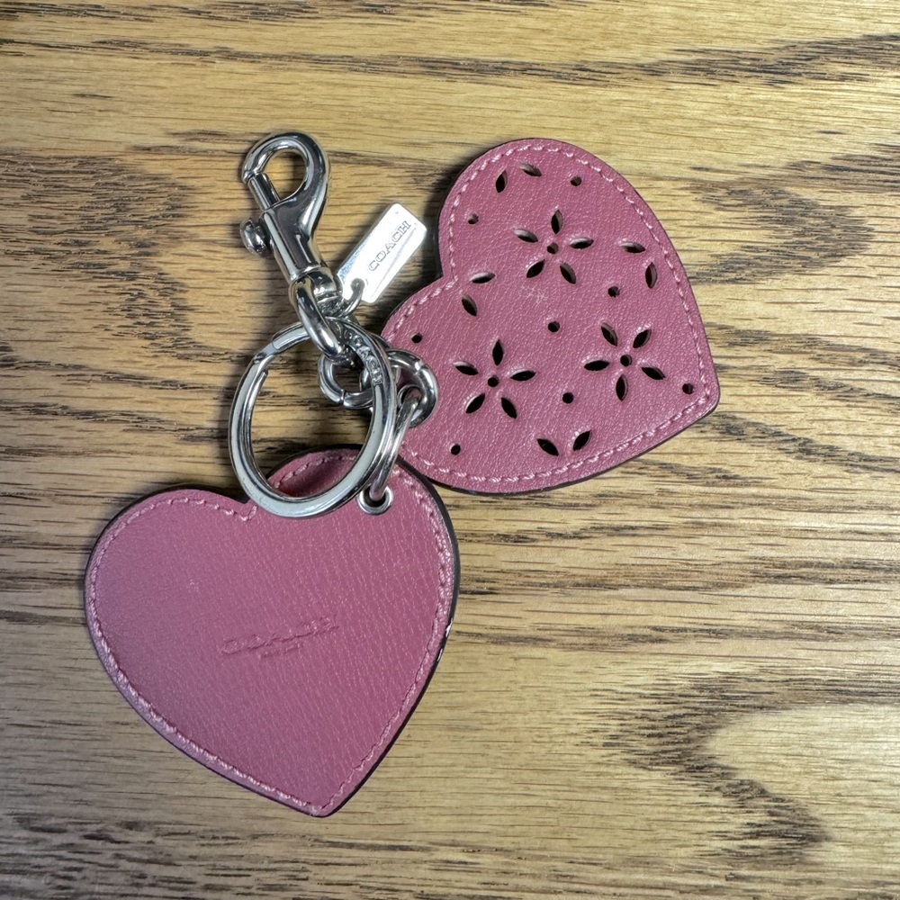 Coach Pink Heart Key Holder mirror